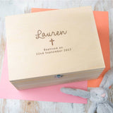Personalized Baptism Keepsake Box - Baptism Gifts for Baby Girl or Boy - Engraved Wooden Keepsake - Memory Box Dust and Things