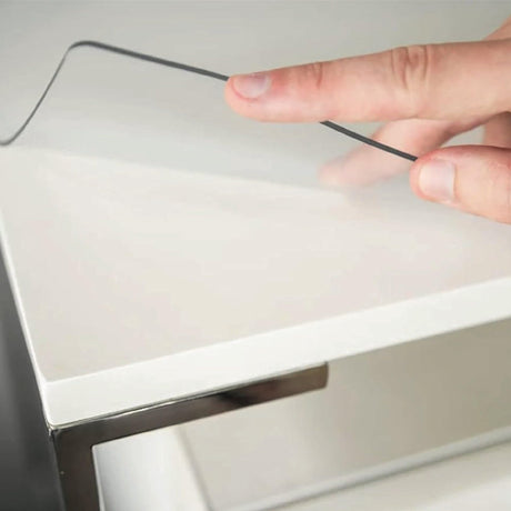 ExactMade - Clear Table Protector, USA Made, Safe, 25 x 55 Inch, 2mm Thick Ultra Clear Smooth Vinyl, Heavy Duty Clear Table Mat for Work Bench, Clear Desk Mat Cut to Size for Office Desk ExactMade