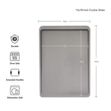 KitchenAid 13x18in Nonstick Aluminized Steel Cookie Slider, Contour Silver KitchenAid