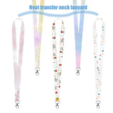 YOUKE OLA 100 Pack Sublimation Lanyards Blank Bulk White Sublimation Lanyards with Swivel Hooks Neck Lanyards Heat Transfer Lanyard for ID Badge Holder Keychain as Christmas Gifts 2.0 YOUKE OLA