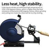 NAGU Compass CBN Grinding Wheels 8"x1-1/4"x5/8" GRIT 180 for Sharpening High Speed Steel of Woodturning Tools NAGU