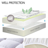 EASELAND California King Mattress Pad Pillow Top Mattress Cover Quilted Fitted Mattress Protector Long Cotton Top 8-21" Deep Pocket Cooling Mattress Topper (72x84 Inches, White) EASELAND