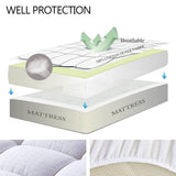 EASELAND King Size Mattress Pad Pillow Top Mattress Cover Quilted Fitted Mattress Protector Cotton 8-21" Deep Pocket Cooling Topper (78x80 Inches, White) EASELAND