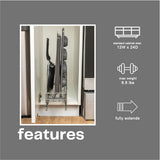 Household Essentials Glidez Multipurpose Chrome-Plated Steel Pull-Out/Slide-Out Storage Organizer for Cookware and Bakeware - Fits Standard Size Cabinet or Shelf, Chrome Household Essentials