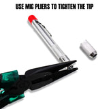 Mudder 2 Pieces Soapstone Pencil Holders Round Soapstone Marker Chalk Pencil with 12 Pieces Refills for Welding Tools and Markers Removable Markings on Metal, Aluminum, and Cast Mudder