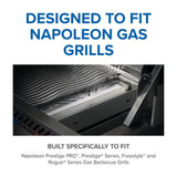 Napoleon Stainless Steel Smoker Box 67013 Add Smoky Flavor to BBQ, Easily Turn Gas Grill Into Smoker, Add Wood Chips or Chunks to Smoke Food on Barbecue 16.25 x 2.54 x 3.5 Napoleon
