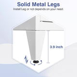 LISSIMO Metal Storage Cabinet, Home Office Cabinet with Doors and Adjustable Shelves,Locking Cabinet with Adjustabl Leg Levelers Assembly Required (White) LISSIMO