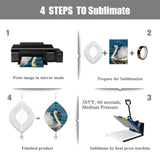 4Pack 8inch Sublimation Wind Spinner Blanks 3D Aluminum Metal Wind Sculpture Kinetic Spinners for Yard and Garden Indoor Art Ornaments Hanging Decoration (Pointy Oval) WindMage