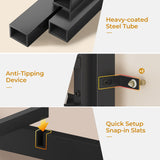 ADORNEVE Low Bunk Bed Twin Over Twin with Storage Bookshelves, 2 Drawers & Power Outlet, LED Metal Floor Bunk with Full-Length Guardrail & Metal Slats, No Box Spring Needed, for Kids, Black ADORNEVE