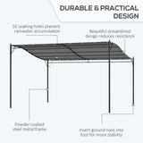 Outsunny 10' x 13' Steel Outdoor Pergola Gazebo, Patio Canopy with Weather-Resistant Fabric and Drainage Holes for Backyard, Deck, Garden, Cream White Outsunny