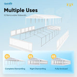 Quictent 20x40ft Clear Side Party Tent Heavy Duty Upgraded Galvanized Outdoor Wedding PVC Canopy Gazebo Vinly Event Shelters with Removable Transparent Sidewalls for Commercial & Residential Use Quictent