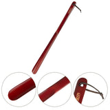 Luxdecor Long Handled Wooden Shoehorns-24in Wooden Long Handle Shoe Horn for Seinors Men Boot Jack Shoe Helper for Women Luxdecor