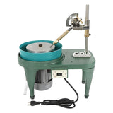 Gem Faceting Machine 180W Jade Grinding Polishing Machine 2800RPM Rock Polisher Jewel Angle Polisher with Faceted Manipulator for Jewelry Polisher with 6 Inch Polishing Disc (Green) DDYOOK