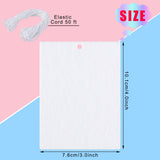 25 Pieces Sublimation Air Freshener Sheets Car Scented Hanging Sheets Felt Air Freshener White Fragrant Sheets with Elastic Rope for Car Interior Decor Maitys