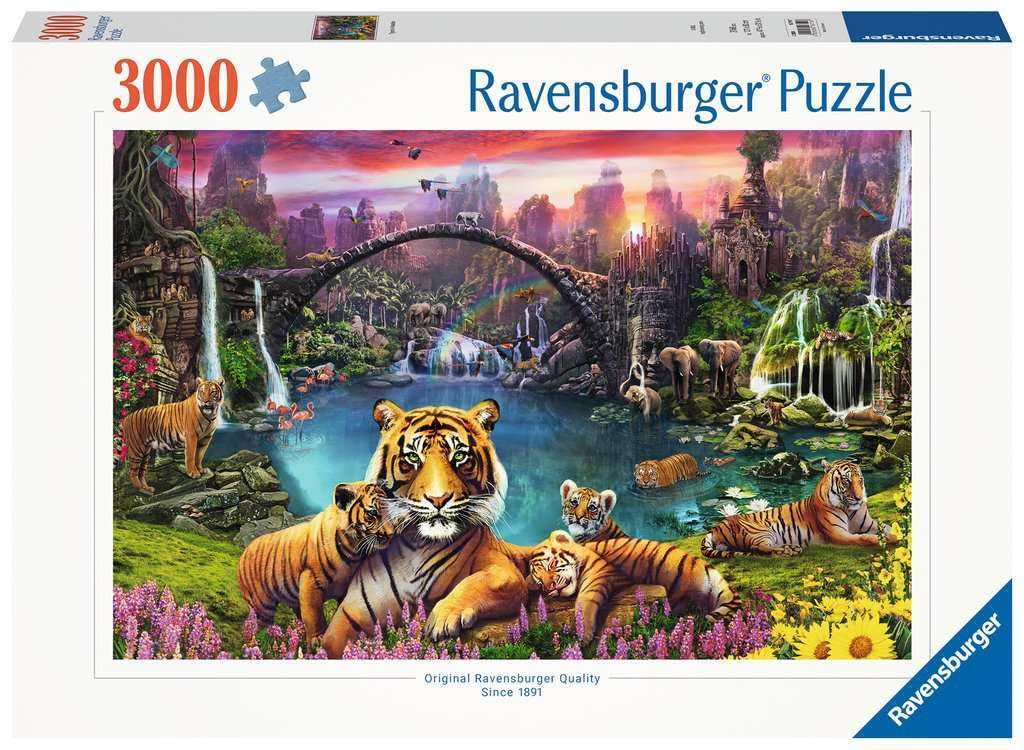 Ravensburger Tigers in Paradise Jigsaw Puzzle - 3000 Piece Masterpiece for Kids & Adults | Premium Quality, Durable Materials | Engaging Design | Ideal for Family Fun or Solo Relaxation | Item 16719