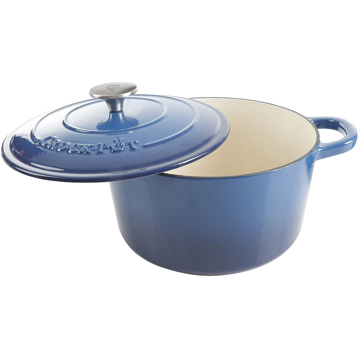 Crock-Pot Artisan Round Enameled Cast Iron Dutch Oven, 5-Quart, Blue Crock-Pot