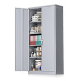 Pataku Garage Storage Cabinet, Grey Metal Cabinet with Locking Doors and Shelves, 71" Steel Tool Cabinet for Home, Office, Basement Pataku
