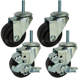 3 Inch Heavy Duty Workbench Casters, Fits on Husky Workbenches (2 Swivel Casters with Brake,2 Without) Mapp Caster