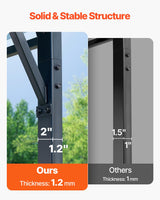 VEVOR Heavy Duty Metal Carport, 12' x 20' Outdoor Carport with Galvanized Steel Frame & Roof, Car Tent Garage Shade with Removable Sidewalls, Multi-Use Car Shelter for Pickup, Boat, Car & Tractors VEVOR