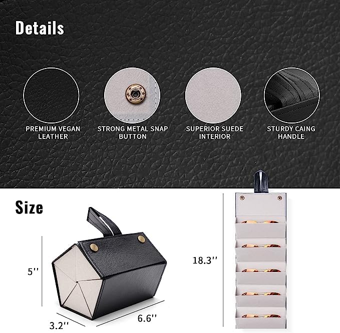 Ticacos Travel Sunglasses Organizer, Sunglasses Travel Case for Multiple Pairs, Multiple Glasses Travel Case for Women, Men Ticacos