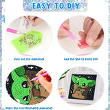 LWZAYS Diamond Painting Kits for Kids Diamond Art Gem by Number Kits Arts and Crafts for Kids, Mosaic Kits DIY Full Drill Painting Kit for Home Wall Decor 4 Pieces 6" X 6" LWZAYS