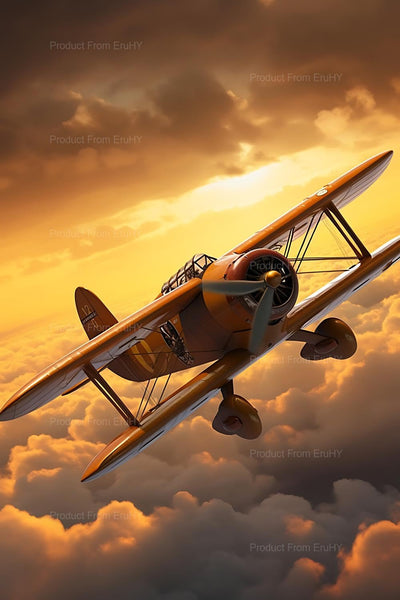 EruHY Airplane Flying Through Clouds at Sunset Diamond Painting for Adults, Airplane Full Drill Diamond Art Painting Cross Stitch Crystal Rhinestone Great for Wall Bathroom Decor or Gifts 8x10 inch