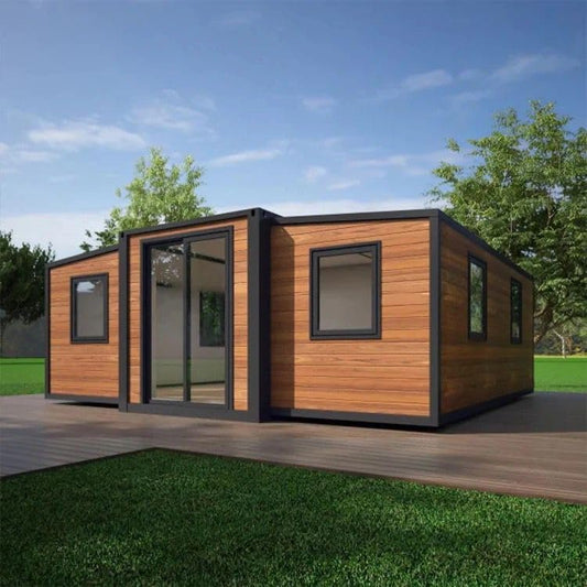 Prefab Tiny Home Kit, 40ft x 20ft, 3 Bedrooms, Portable Expandable Plastic Structure, Windows & Doors Included