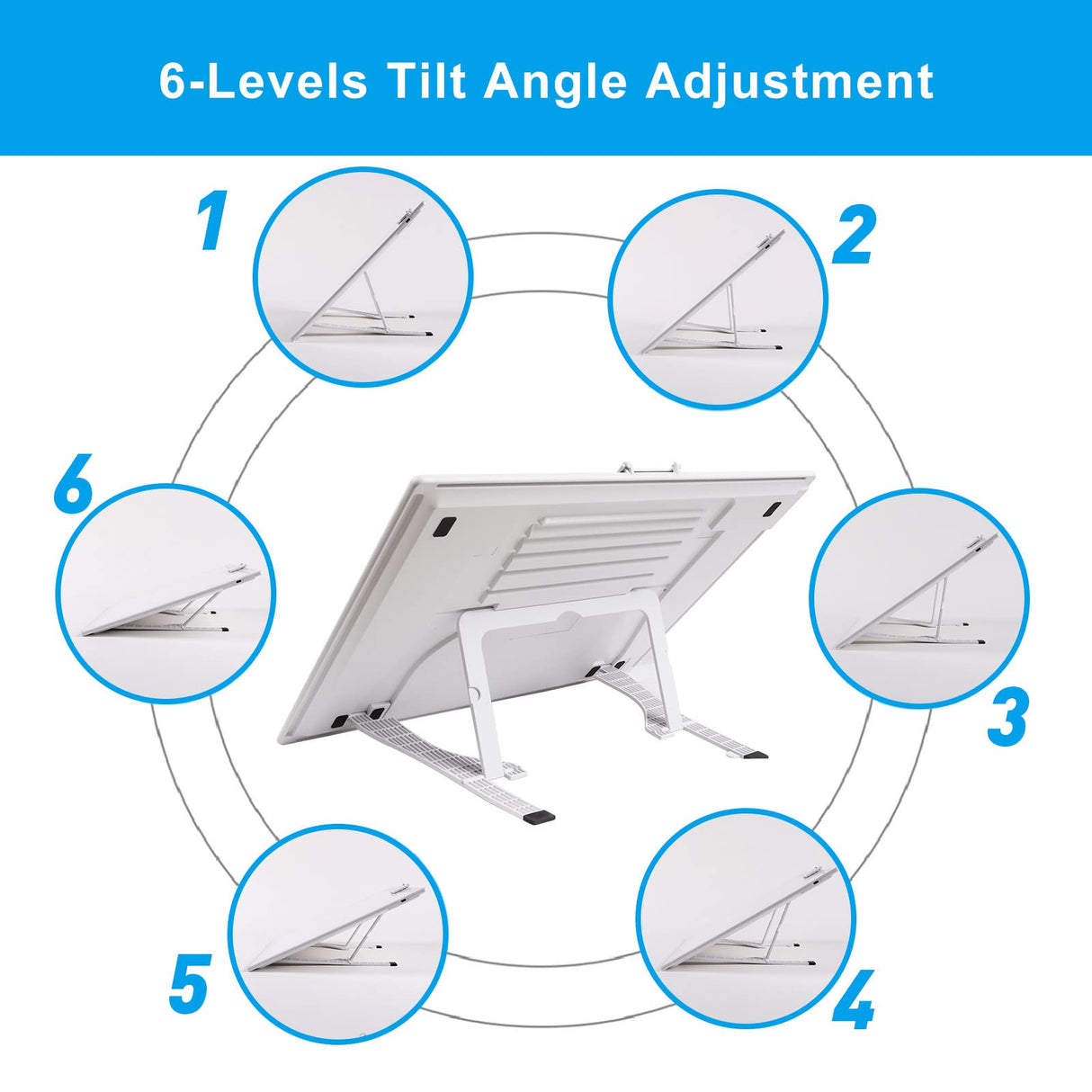 A3 Rechargeable Light Pad with Case, TOHETO 2500mAh Battery Powered Light Board with Stand and Top Magnetic Clip 3 Colors Stepless Dimmable 6 Levels Brightness Light Box for Diamond Painting (White) TOHETO