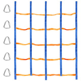 Climbing Net for Kids Outdoor, Portable Ninja Cargo Net Rope Ladder Monkey Bars for Ninja Slackline, Jungle Gyms, Swing Set, Ninja Warrior Style Obstacle Courses for Outdoor Treehouse TOPNEW