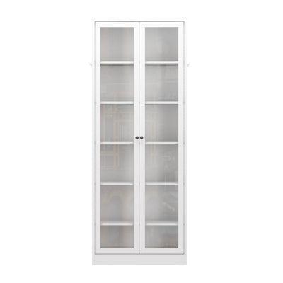 Industrial Metal Kitchen Pantry Cabinet With Adjustable Shelves - White