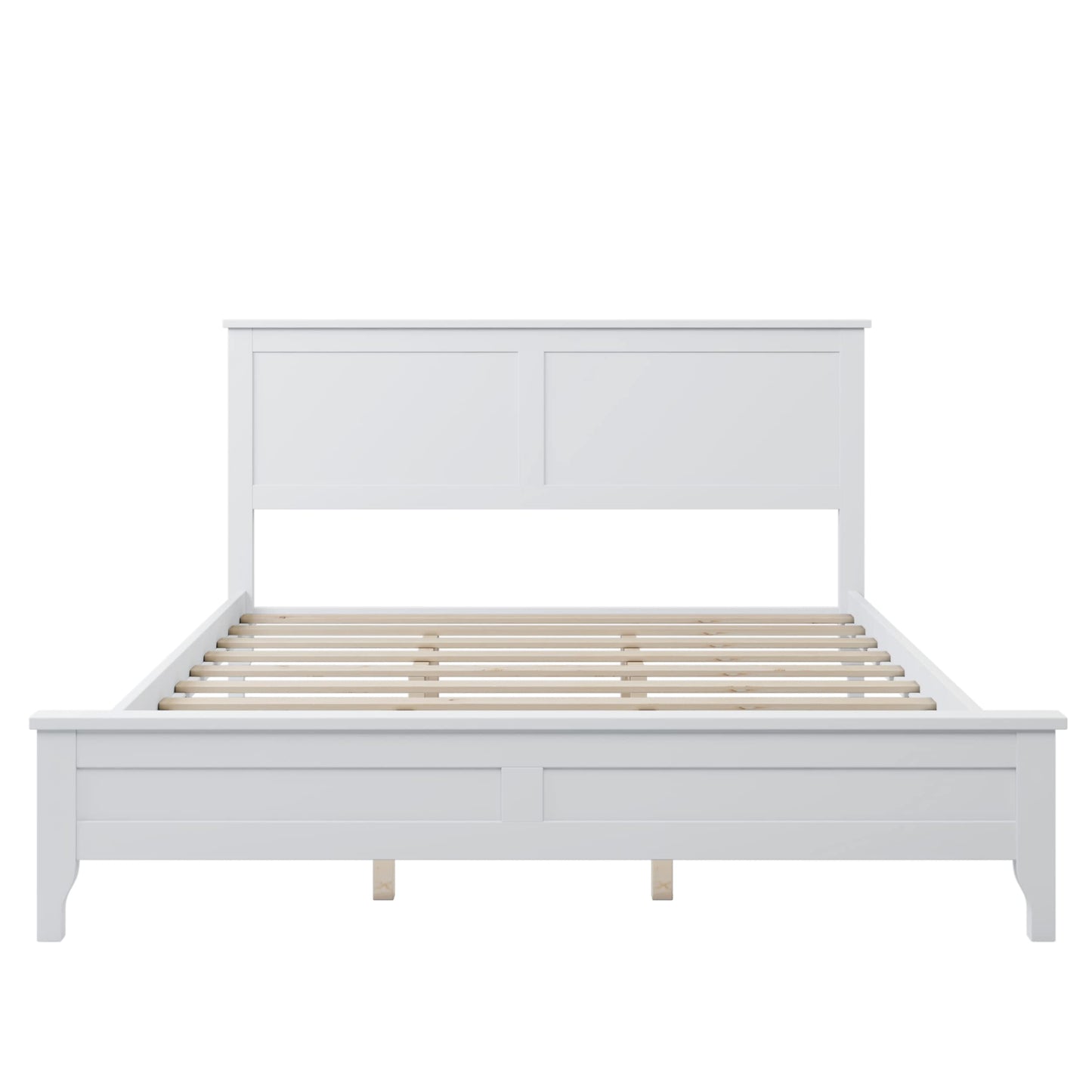 Harper & Bright Designs Modern White Queen Platform Bed with Headboard and Under-Bed Storage - WoodArtSupply