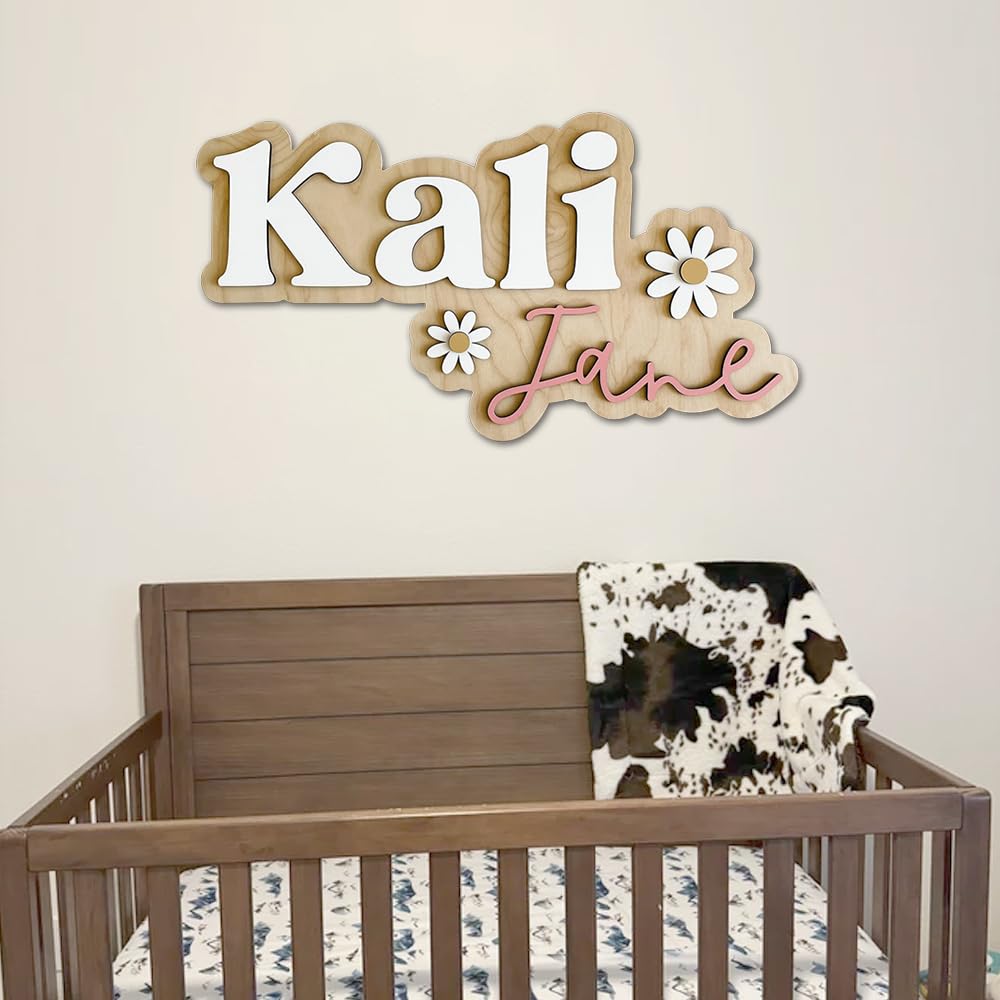 Custom Name Sign for Nursery, Baby Wooden Name Sign, Wooden Nursery Name Sign, Nursery Name Sign For Boy/Girl, Baby Name Announcement Sign, Wooden Outline Name Signs, Baby Name Signs For Nursery15 IZI POD