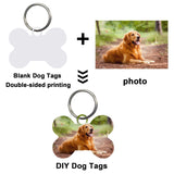 30 Pcs Sublimation Blank Dog Tags Bone Shaped DIY Double Sided Aluminum Dog ID Tags Bone Shaped Pet Name Tags Dog Collar Tags with Dogs and Cats GEKIXUTP