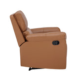 MINCETA Recliner Chairs,Modern 5" Wall Hugger Nursery Recliner with Overstuffed Arm and Back for Living Room,PU Leather in Brown MINCETA