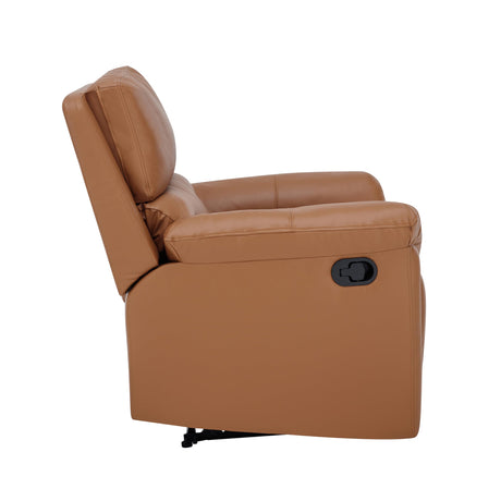 MINCETA Recliner Chairs,Modern 5" Wall Hugger Nursery Recliner with Overstuffed Arm and Back for Living Room,PU Leather in Brown MINCETA