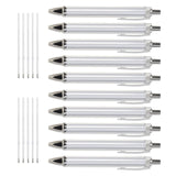 10Pcs Retractable Ballpoint Pen for Heat Transfer Ergonomic Ballpoint Pen Sublimation Pen for Full Printing Pen Acinkeety