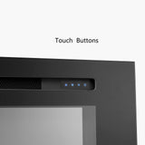 PuraFlame Alice 60 Inches Recessed Electric Fireplace, Flush Mounted for 2 X 6 Stud, Log Set & Crystal, 1500W Heater, Remote Control, Black PuraFlame