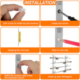 SUMERX Fishing Rod Holders, 4 Pack Wall or Ceiling Mounted Fishing Pole Holders for Garage, Aluminum Fishing Rod Rack Organizer for Universal Fit SUMERX