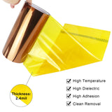 BOMEI PACK Heat Tape,6 Inch x 108 ft (33m),High Temperature Polyimide Resistant Tape,Heat Tranfer Tape for Sublimation,Heat Resistant Tape for Soldering, Electrical, 3D Printer BOMEI PACK