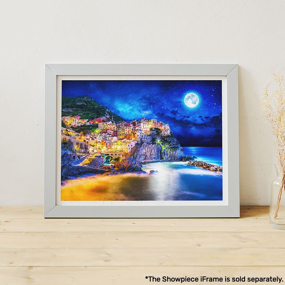 Pintoo Jigsaw Puzzles 1200 Piece for Adults - Starry Night of Cinque Terre, Italy Beautiful Plastic Puzzle for Home Decor Zero Dust Easy Storage [H2056] Pintoo