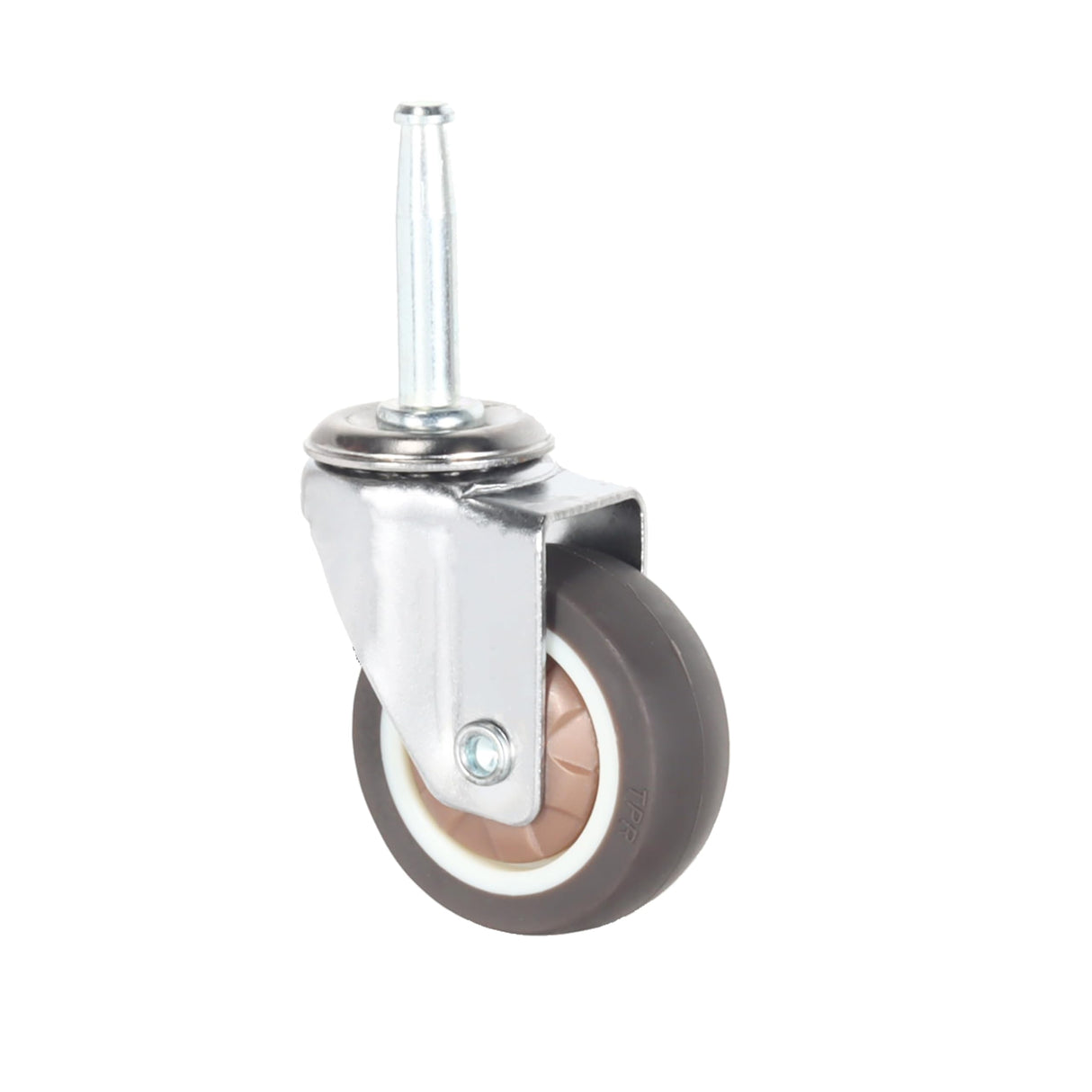 Stem Caster Wheels with 5/16" x 1-1/2" (8 x 38mm) Stem Sockets TPR Replacement Castors Swivel Casters for Carts, Furniture, Dolly, Workbench (2.0 inch Without Brakes) YEWEKE
