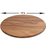 Woodard & Charles Round Lazy Susan Turntable with Stainless Steel Ball Bearing Mechanism (Brown) Woodard & Charles, LTD