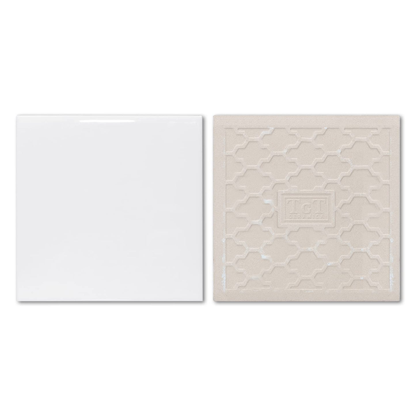 Sumex Sublimation Ceramic Coaster Blanks Tiles for Crafts,6 Pcs Glossy White Ceramic Tile for Heat Press(4×4 inch)