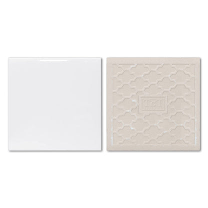 Sumex Sublimation Ceramic Coaster Blanks Tiles for Crafts,6 Pcs Glossy White Ceramic Tile for Heat Press(4×4 inch)