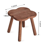 Jurath Wooden Step Stool for Adults Upgraded11.6inch Small Wooden Stool with Four Detachable and Assembled Legs for Bathroom, Kitchen, Bedroom, Plant Stand (Natural Solid Wood top and Legs) Jurath