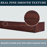 MANTELSDIRECT Houston Floating Wood Mantel Shelf with Hidden Storage Compartment - Cinnamon 60 Inch | Beautiful Wooden Rustic Shelf for TV Remotes, Controllers, and Décor MANTELSDIRECT