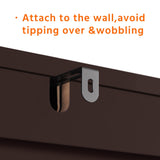 Yaheetech Over The Toilet Storage Cabinet, Free Standing Toilet Rack with Adjustable Shelves and Tempered Glass Doors for Bathroom Washroom, Espresso Yaheetech