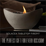 SOLACEA Concrete Tabletop Fire Pit, Portable Indoor Fireplace and Smores Maker, Suitable for Indoor and Outdoor Use Solacea