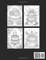 Birthday Cakes Coloring Book: Coloring Book for Adults: A Sweet Celebration of Birthday Cakes WoodArtSupply