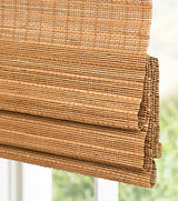 LazBlinds Custom Cordless Bamboo Roman Shades - Light Filtering Window Treatment in Tuscan LazBlinds